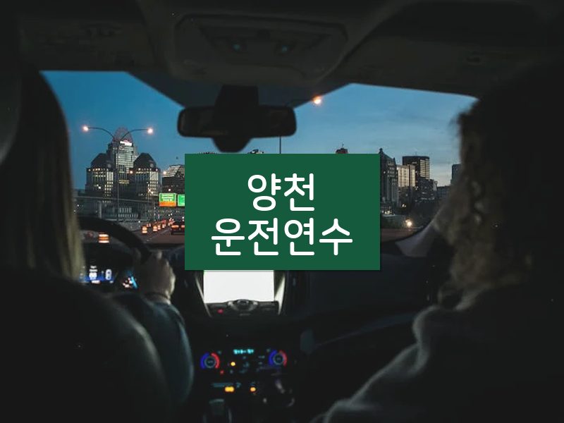 양천운전연수 후기