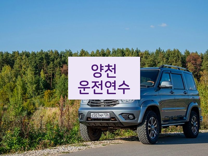 양천운전연수 후기