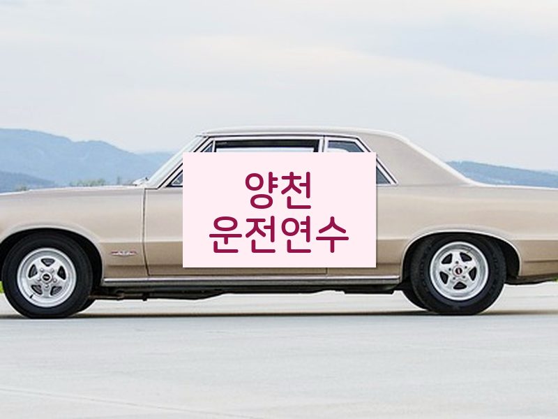 양천운전연수 후기