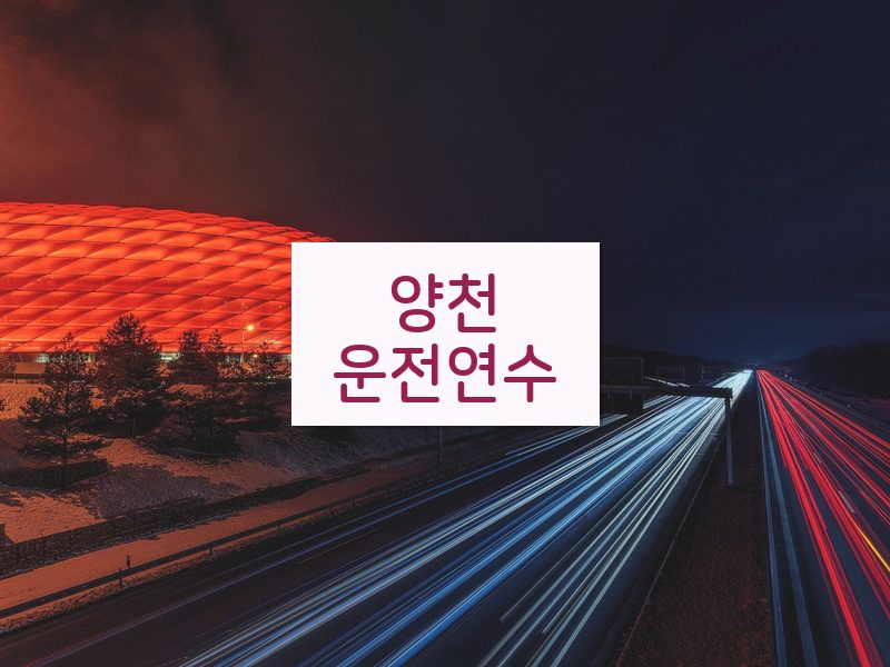 양천운전연수 후기