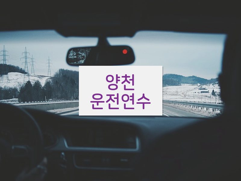 양천운전연수 후기