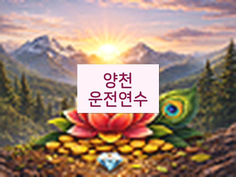양천운전연수 후기