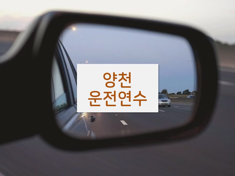 양천운전연수 후기