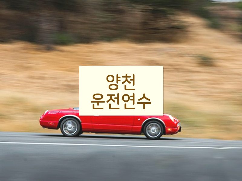 양천운전연수 후기