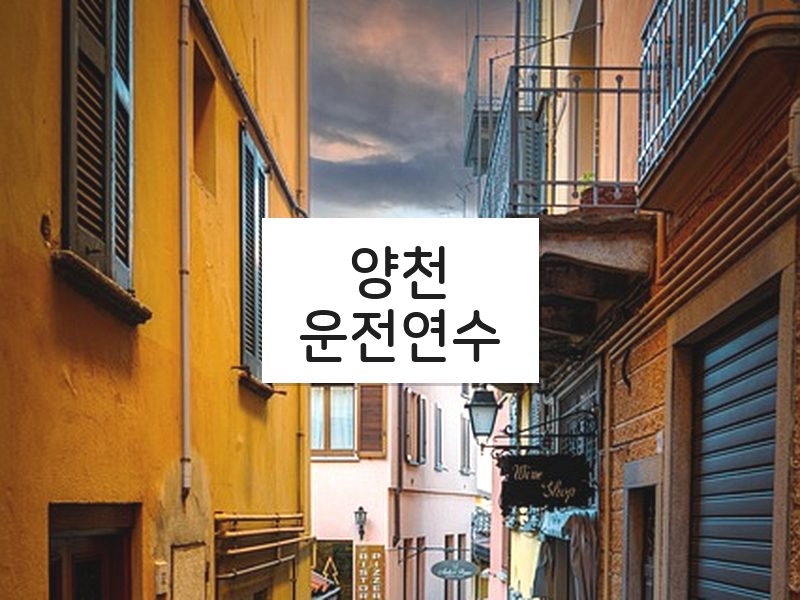 양천운전연수 후기