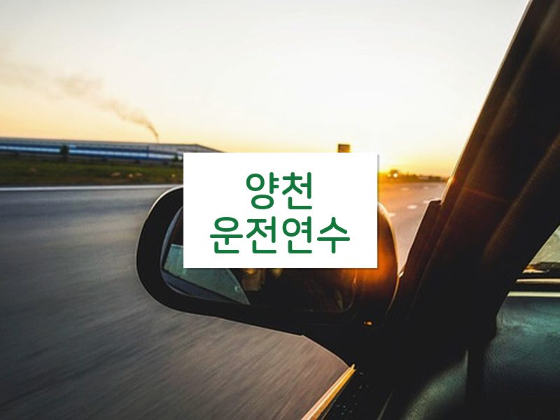 양천운전연수 후기