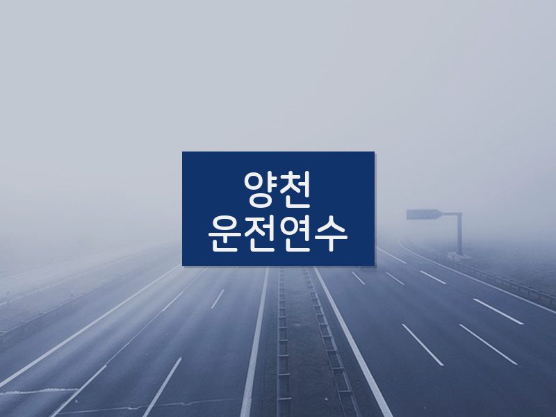 양천운전연수 후기