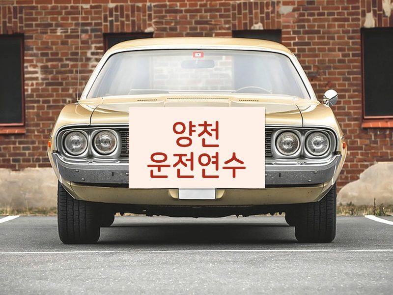 양천운전연수 후기
