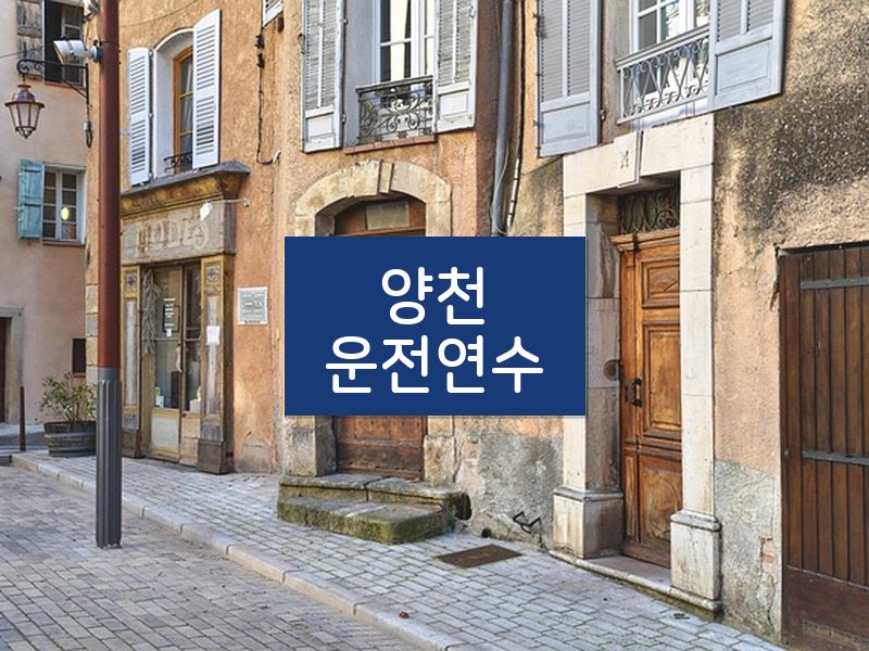 양천운전연수 후기