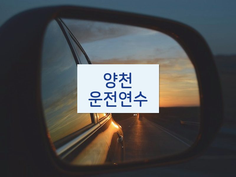 양천운전연수 후기