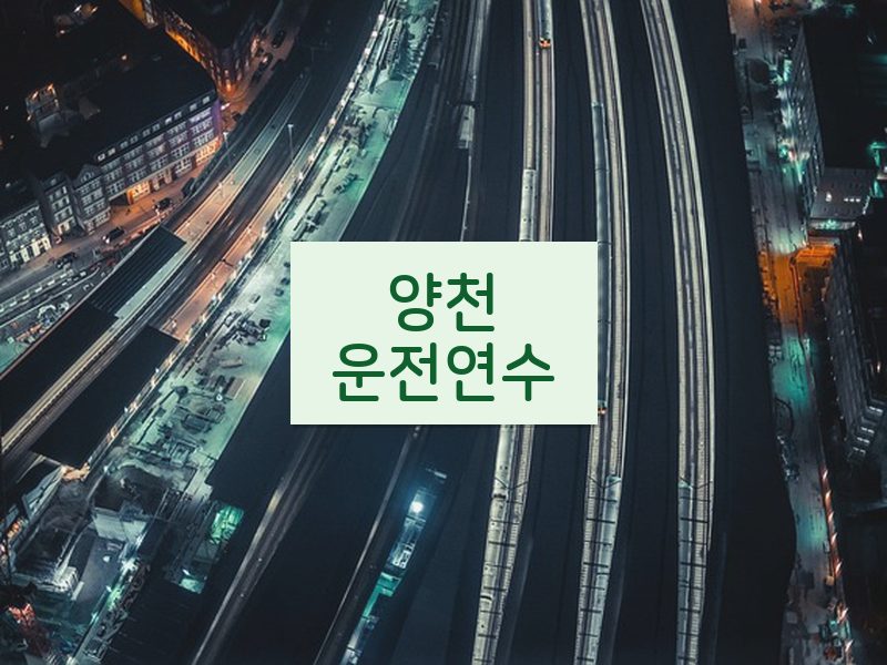 양천운전연수 후기