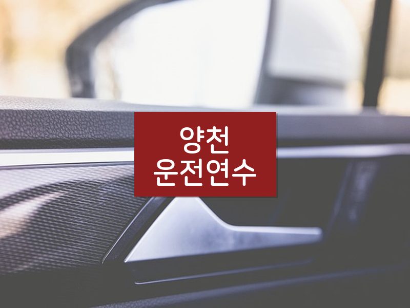 양천운전연수 후기