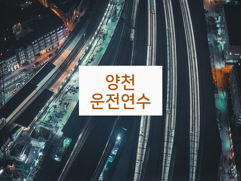 양천운전연수 후기