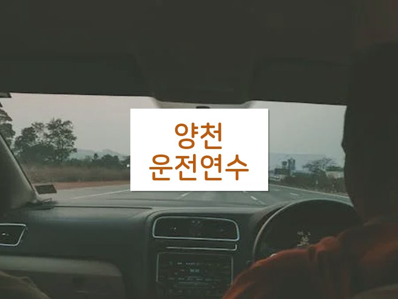 양천운전연수 후기