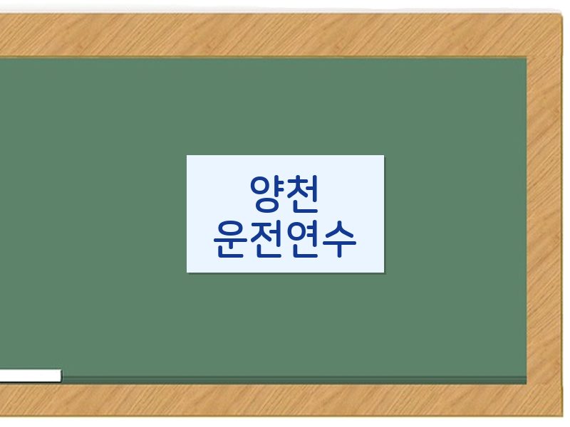 양천운전연수 후기