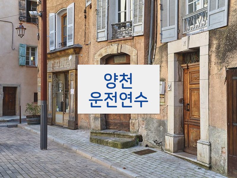 양천운전연수 후기