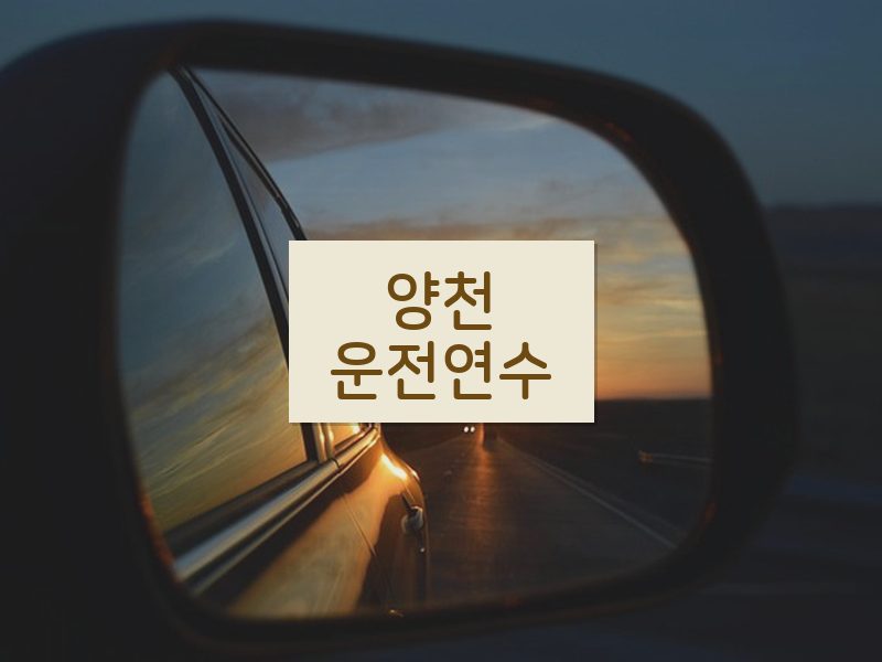 양천운전연수 후기