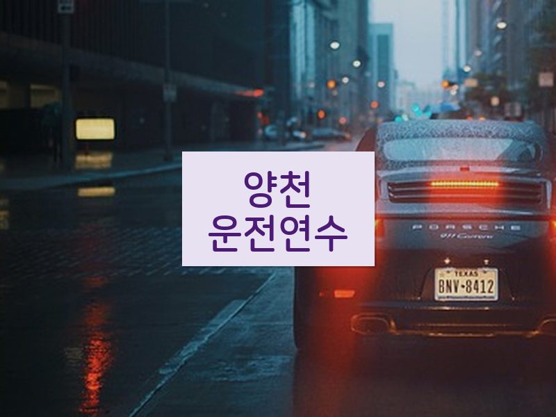 양천운전연수 후기