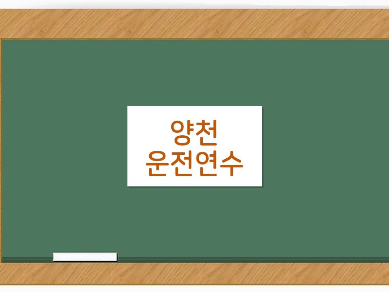 양천운전연수 후기