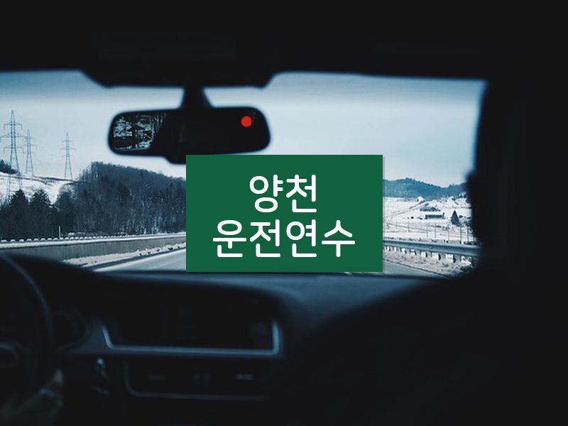 양천운전연수 후기