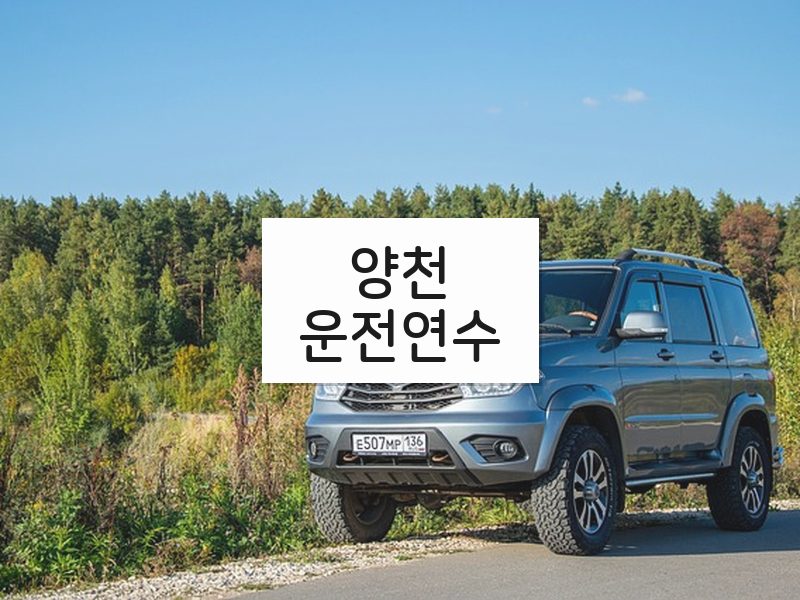 양천운전연수 후기