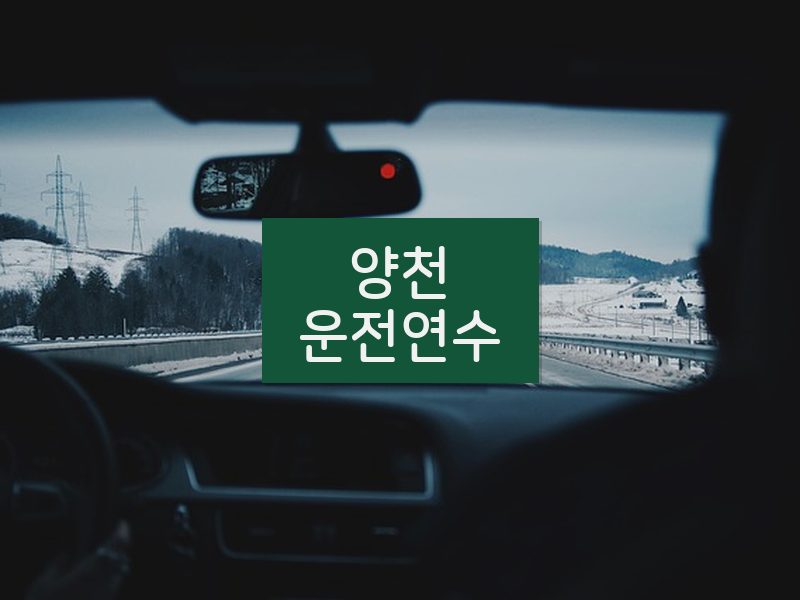 양천운전연수 후기