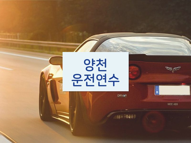 양천운전연수 후기
