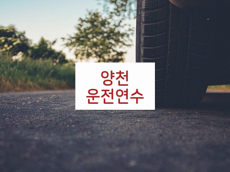 양천운전연수 후기