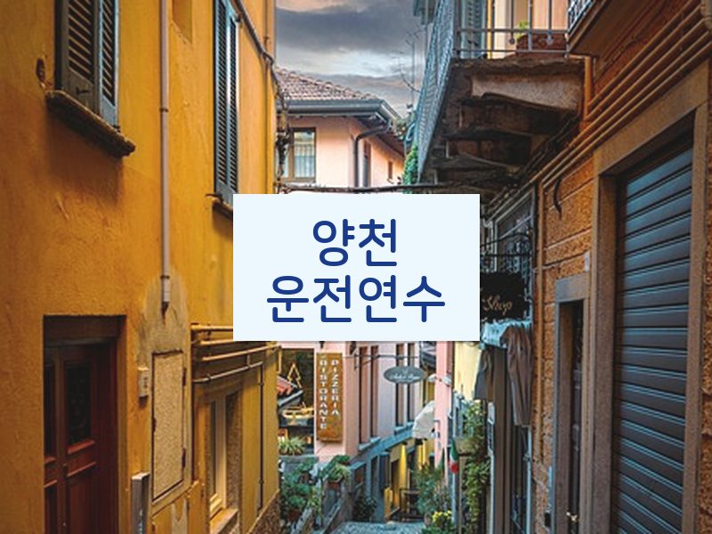 양천운전연수 후기