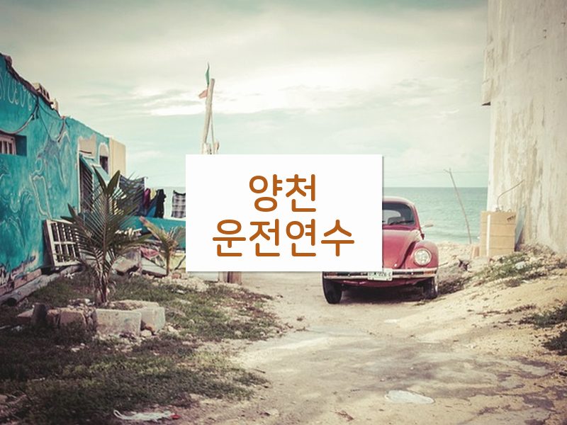 양천운전연수 후기