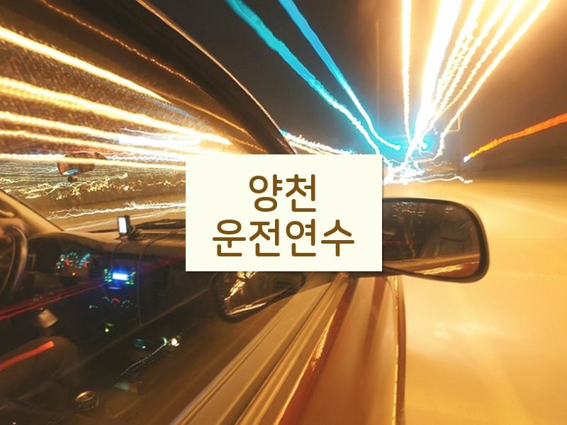 양천운전연수 후기