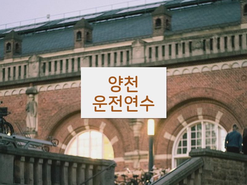 양천운전연수 후기