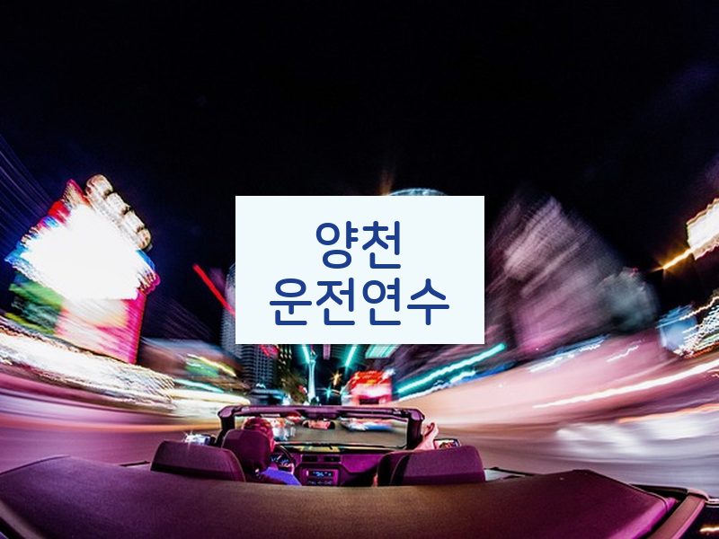 양천운전연수 후기