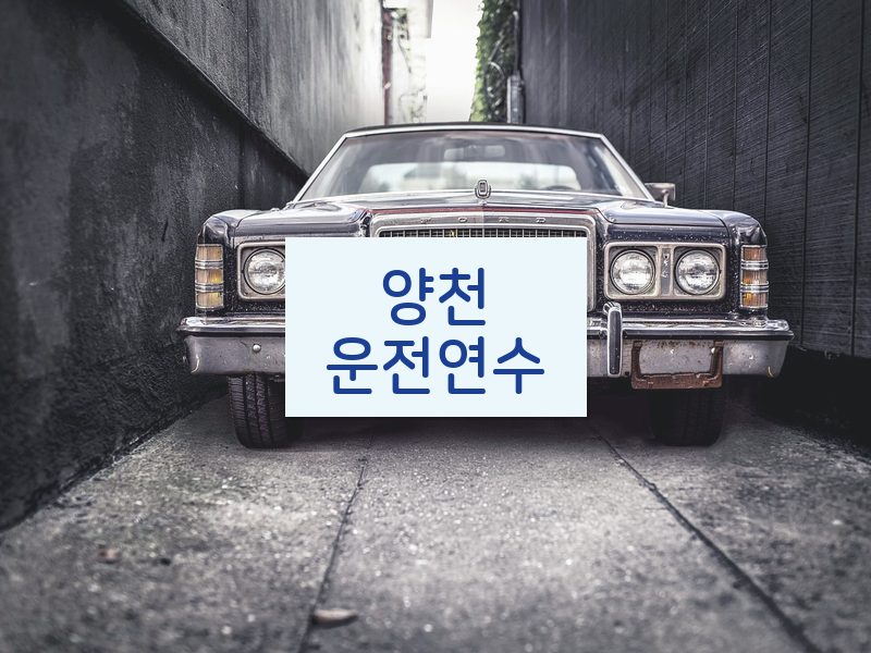 양천운전연수 후기