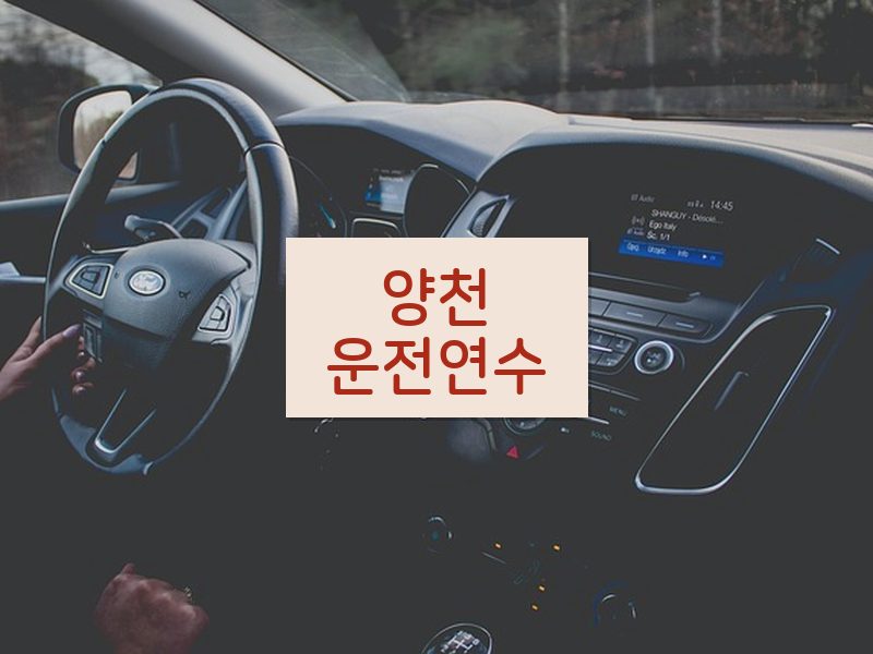 양천운전연수 후기
