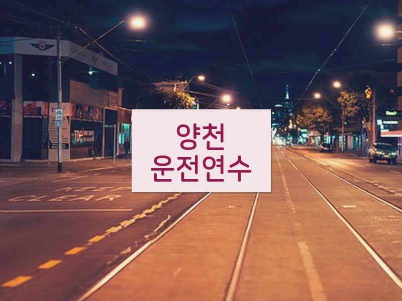 양천운전연수 후기