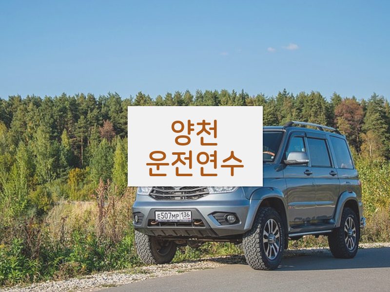 양천운전연수 후기