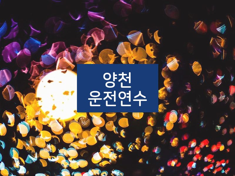 양천운전연수 후기