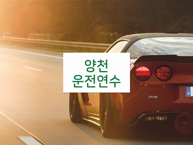 양천운전연수 후기
