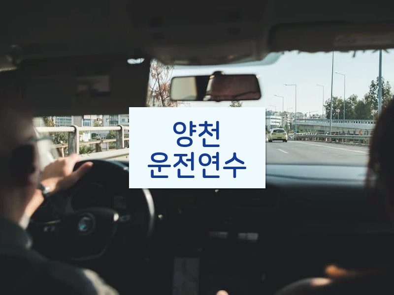 양천운전연수 후기