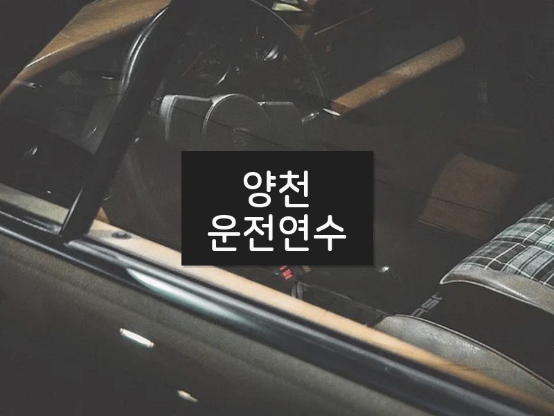 양천운전연수 후기