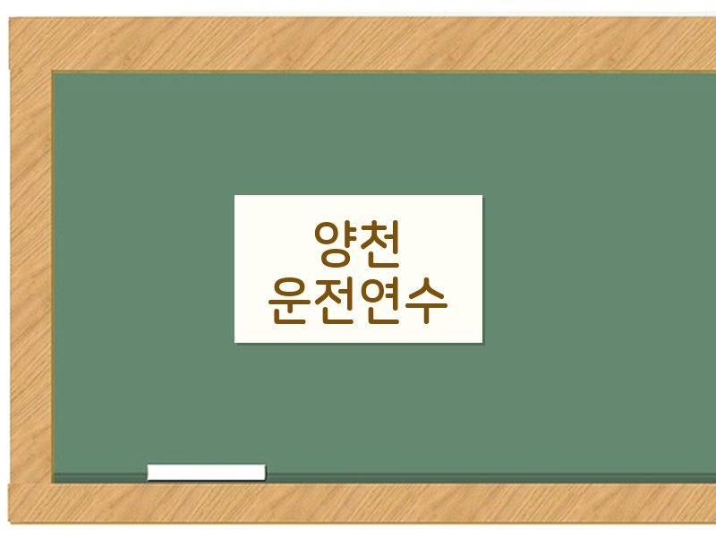 양천운전연수 후기
