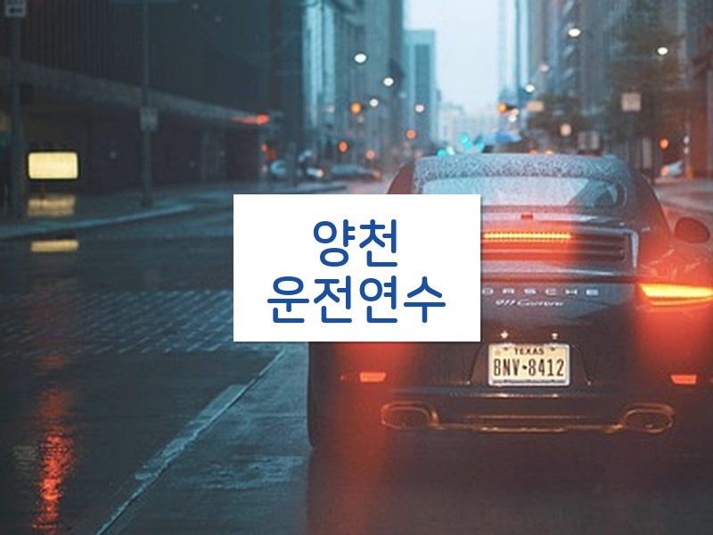 양천운전연수 후기