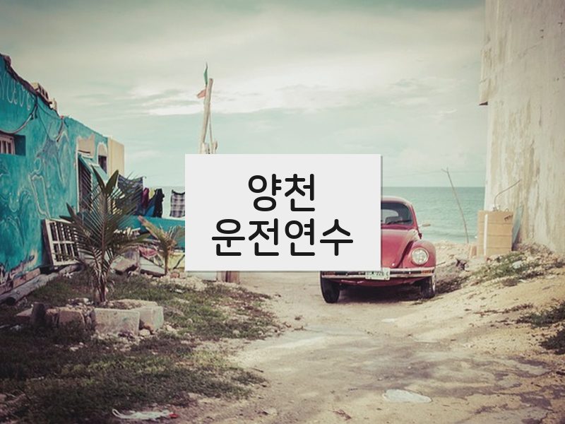 양천운전연수 후기