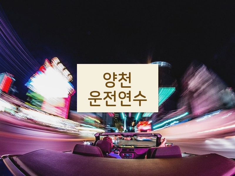 양천운전연수 후기