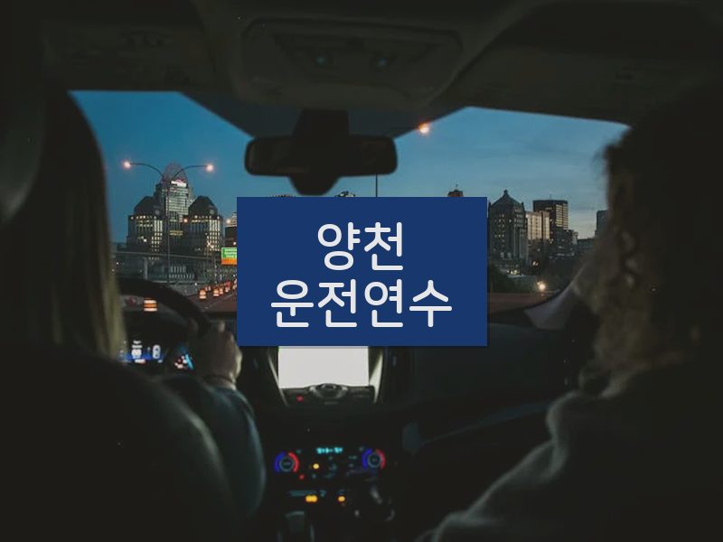 양천운전연수 후기