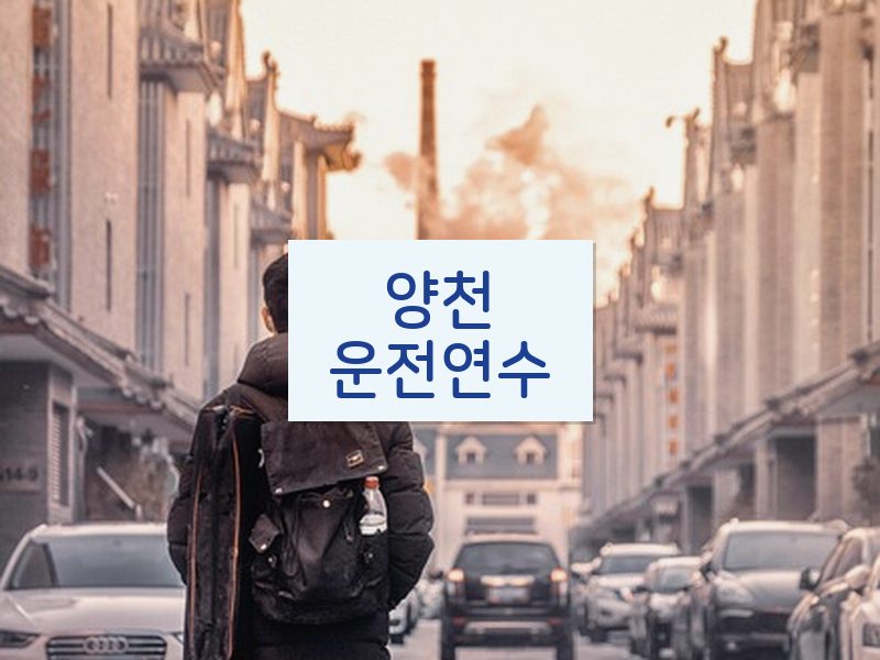 양천운전연수 후기