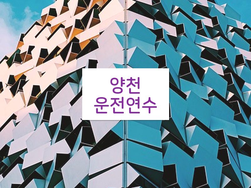 양천운전연수 후기