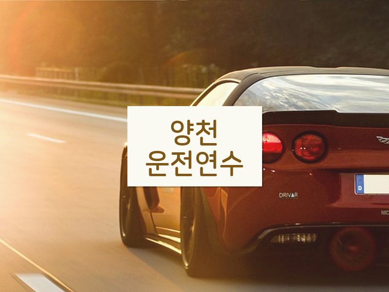 양천운전연수 후기