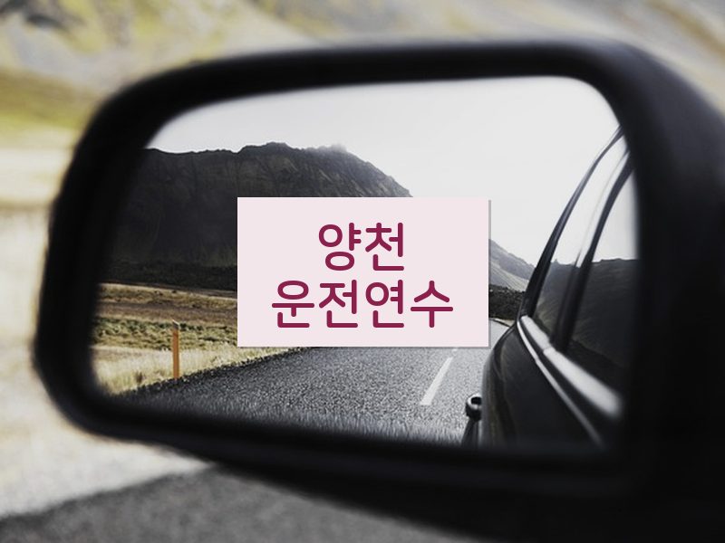 양천운전연수 후기